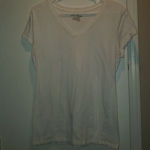 Plain white v neck shirt